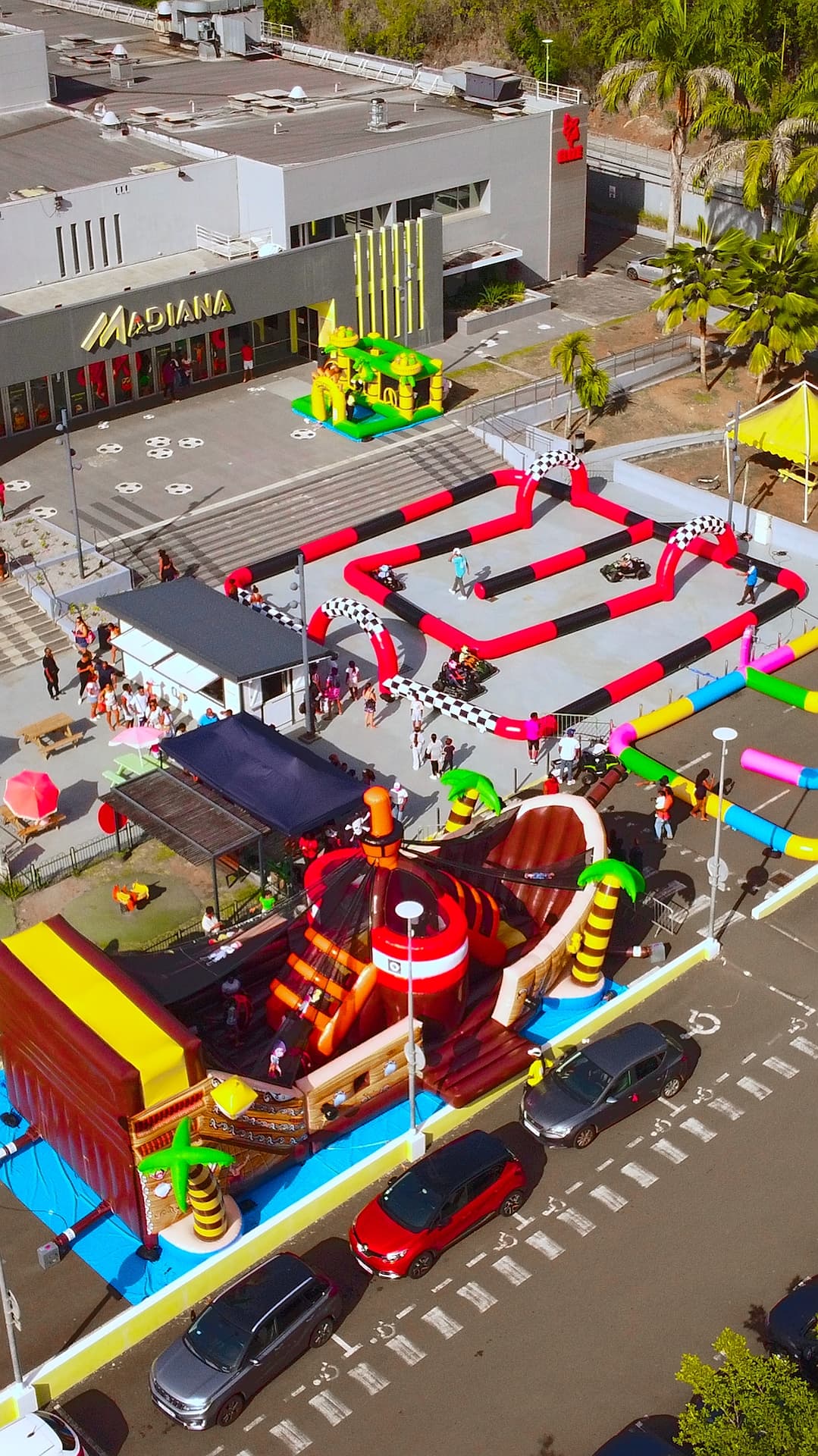 Captation vidéo par drone du site Playground.mq